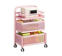 Générique Étagère À Légumes Rotative, Panier Rotatif De Rangement Carré Multicouche, Organisateur De Rangement for Salle De Bain/Cuisine, for Épicerie Aux Fruits, Cors(Color 2,3 Tiers)