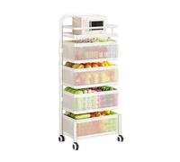 Générique Étagère À Légumes Rotative, Panier Rotatif De Rangement Carré Multicouche, Organisateur De Rangement for Salle De Bain/Cuisine, for Épicerie Aux Fruits, Cors(Color 1,5 Tiers)