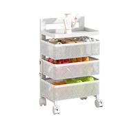Générique Étagère À Légumes Rotative,Panier Rotatif De Rangement Carré,Organisateur De Rangement De Salle De Bain,Panier Amovible for Pommes De Terre, Oignons Et Fruits(Color 1,3 Tiers)