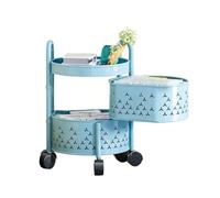Générique Étagère À Légumes Rotative,Panier Rotatif De Rangement Rond Multicouche,Organisateur De Rangement for Salle De Bain/Cuisine,for Fruits, Pommes De Terre, Oignons(Blue)