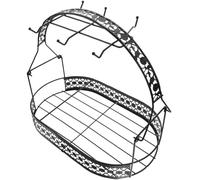 Générique Étagère à Tasses 6 Crochets et Panier Filaire en Fer Noir Porte-gobelets de Style Européen Simple et Élégant pour Organisation la Cuisine et Rangement Supplémentaire