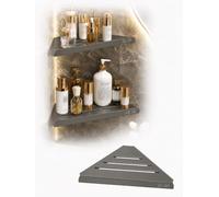 Générique Étagère d’Angle pour Douche en Acier Inoxydable 304, Rangement à Fentes(Gray,1pc)