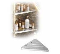 Générique Étagère d’Angle pour Douche en Acier Inoxydable 304, Rangement à Fentes(Silver,1pc)