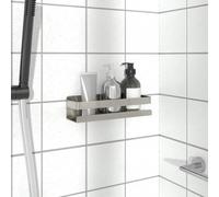 Générique Étagère de Douche 23x6,5x6 cm en Acier Inoxydable 304 brossé, sans perçage avec Autocollants, Rangement Mural pour Salle de Bain