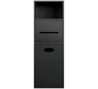 Générique Étagère de Douche en Acier Inoxydable 304, étanche et encastrée, avec Porte-Serviettes et Porte-Papier Toilette, Noire, Design Gain de Place pour Les salles de Bain, 20 x 6,3 x 13,5 cm