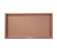 Générique Étagère de Douche encastrable étanche en Acier Inoxydable pour shampoing et Produits de Toilette, Finition Or Rose, 72 x 32 x 12,5 cm, idéale pour Les salles de Bain et Les niches.