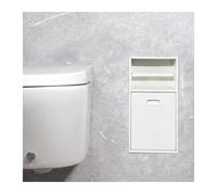 Générique Étagère de Douche encastrée en Acier Inoxydable étanche, Blanche, pour Papier Toilette, Serviettes, shampoing et Produits de Toilette - 50 x 20 x 14 cm, Gain de Place