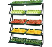 Générique Étagère de Rangement à Plusieurs Niveaux, Chariot de Cuisine à roulettes, présentoir pour Fruits et légumes, Organisateur de Garde-Manger pour Aliments, présentoir de Vente au détail