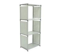 Générique Étagère de Rangement en Tube D'acier Tissu Non Tissé, Design Pratique et Support Stable pour Chambre et Étudiants, Organisateur de Livres
