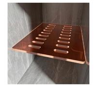 Générique Étagère Douche Acrylique sans Perçage, Insert Niche, 5mm, Étanche | Ajustement Précis, Charge 5KG, Fentes de Drainage, Pads Adhésifs 3mm, Pose Sans Outils(Brown,20x35cm/7.9x13.8in)