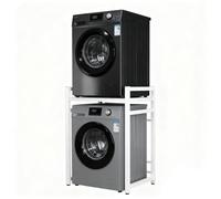 Générique Étagère Lave-Linge 300 kg Rangement Buanderie 73 x 63 x 105 cm | Support en acier réglable en hauteur avec plateau étanche, pour lave-linge, sèche-linge, paniers à linge et rangement buander