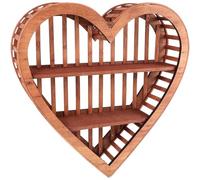 Générique Étagère Murale Bois Forme Cœur Décoration Murale Cœur pour Chambre Meuble de Rangement Petit Format Multi-Niveaux Facile à Installer Support Décoratif Pratique pour Salon et