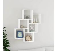 Générique étagère Murale Cube Blanc 78x15x93 cm Bois d’ingénierie,807169