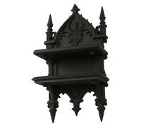 Générique Étagère Murale Double Gothique foncée pour Le Rangement de la décoration, présentoir Facile à Installer, Organisateur, étagère décorative, Organisateur permettant de Gagner de l ' Espace