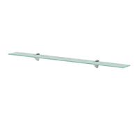 Générique Étagère Murale en Verre trempé de sécurité 8 mm, 100 x 10 cm, Transparente, avec 2 Supports en Alliage de Zinc, capacité de Charge 15 kg, idéale pour Salle de Bain, Salon,