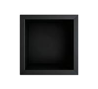 Générique Étagère Murale étanche en Acier Inoxydable - sans carrelage, Rangement Durable pour Salle de Bain, Cuisine et Maison - Design Noir élégant, Installation Facile