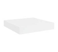Générique Étagère Murale Flottante Blanc Brillant 23x23,5x3,8 cm MDF | Montage Invisible, Cadre Métallique, Stable et Durable, Idéale pour Livres et Décorations