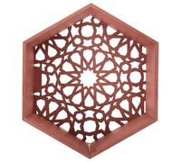 Générique Étagère Murale Flottante en Bois Marron, Étagère Hexagonale pour Décoration et Rangement, Idéale pour Chambre à Coucher et Cuisine