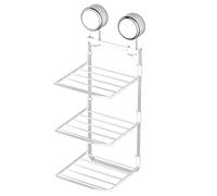 Générique Étagère Murale Pliante pour Salle De Bain - 3 Niveaux Ventouse Amovible - Étagères de Rangement Pliables Poste de Préparation,pour Intérieur Maison Cuisine Salle à Manger de Bain