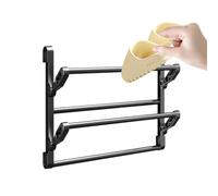 Générique Étagère Murale pour Chaussures Pliable Double Couche sans perçage | Rangement Chaussures Fixation Murale Pliant pour Maison Salon Salle de Bain Appartement Hôtel Caravane Carrelage Ma