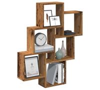 Générique Étagère Murale sous Forme de Cube Vieux Bois 78x15x93 cm,Meubles, Étagères, Étagères murales & corniches, Brun (Poids 9.3KG)