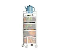 Générique Étagère Rotative for Légumes Et Fruits, Panier Rotatif De Rangement Mobile, Organisateur De Rangement for Salle De Bain, for Pommes De Terre, Oignons Et Fruits(Color 1,5 Tiers)
