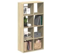 Générique Étagère séparatrice de pièce chêne Sonoma 69,5x29x137,5 cm, 8 Compartiments Cube en Bois d'ingénierie, Meuble de Rangement Multifonctionnel pour Salon, Bureau ou Chambre, Design
