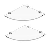 Générique Étagère Triangulaire en Acrylique Moderne pour Organisateur de | Conception à Double pont en acrylique Transparent pour le rangement de la salle de bain, organisateur de