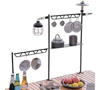 Générique Étagère Ustensiles Cuisine Camping - Support Ustensiles de Cuisine pour Bureau | Porte Couverts Amovible, Étagère Métallique, Crochet pour Casseroles, Organisateur d'Outils pour Activités