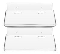 Générique Étagères Flottantes Style Moderne et Simple Lot de 2 en Acrylique sans Perçage, Résistantes Déformation pour Salle de Bain Cuisine