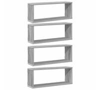 Générique Étagères murales Cube 4 pcs Sonoma Gris 60x15x23 cm Bois,Meubles, Étagères, Étagères murales & corniches, Gris (Poids 12.18KG)