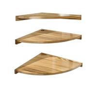 Générique Étagères murales flottantes en Coin | Étagère d'angle Murale à 3 Niveaux en Bois Rustique | Support à pour comptoir,pour, Livres, parfums, Bain, Chambre, Salon, escalier, Placard, Bar