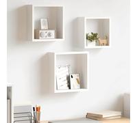 Générique Étagères murales sous Forme de Cube 3 pcs Blanc MDF,Meubles,Étagères,Étagères murales & corniches,323949