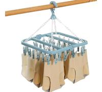 Générique Etendoir Chaussette, Étendoir À Chaussettes avec 32 Pinces, Étendoirs à sous-Vêtements Pinces à sous-vêtements, Rotatif Pliant Séchoir À Suspendre Intérieur pour Chaussettes, Sèche-Linge