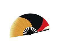 Générique Éventail à main en tissu chinois Summers pour fête, mariage, décoration murale, accessoires photo pliables en plastique