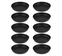 Générique Facile à Déplacer Lot de 10 en Plastique Noir Soucoupes Rondes Plateau de Récupération d'eau pour Pots de Plantes D'intérieur et Balcon pour Jardinière et Plante en Pot