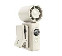 Générique Fan - 360-degree Rotation Wind Blower,Rechargeable Handheld LED Display Clip on Fan - for Kids Adults Travel Driving Camping Beach Dorm Classroom
