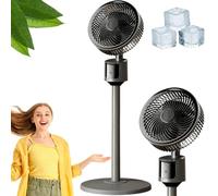 Générique Fan Standing .Pedestal Fan, Floor Fan- Ventilateur Pied avec 3 Vitesses, Silencieux & Puissant, Ventilateur sur Pied pour Chambre, Bureau, Appartement, Extérieur, Camping, Tente (Gris)