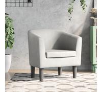Générique Fauteuil Cabriolet Blanc en Similicuir PU, Chaise Bureau Rembourrée Confortable avec Accoudoirs, Fauteuil Chambre à Coucher Moderne pour Salon ou Bureau, Cadre en Contreplaqué