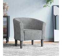 Générique Fauteuil Cabriolet Velours Gris Foncé, Chaise d'Appoint Confortable avec Assise Rembourrée, Cadre en Contreplaqué et Pin pour Salon ou Chambre, Capacité 110 kg