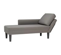 Générique Fauteuil Long Confortable en Velours côtelé Gris Clair avec Coussin Lombaire, Mousse Haute résilience pour Salon ou Bureau
