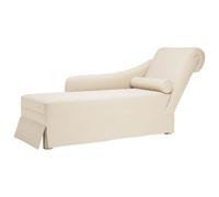 Générique Fauteuil Long en Lin Rose avec accoudoir Droit, traversin et Mousse Haute résilience pour Un Confort Optimal dans Votre Salon