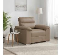 Générique Fauteuil Relaxation en Similicuir Cappuccino 60 cm - Design Élégant et Durable pour Salons et Bureaux Cadre Robuste Confort Optimal Assemblage Facile