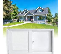 Générique Fenêtre de Ventilation pivotante, fenêtre coulissante en Aluminium avec moustiquaire - Remplacement en Verre trempé pour poulailler, élevage de volailles, Garage et Issue de Secours, 2,75 x