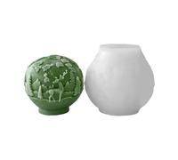 Générique Festives Silicone Christmasl Ball Mold Polyvalent Décorations de Vacances et DIYer Bougie Fabrication de Savon Fournitures Boule de Noël Ornement Bougie Moule
