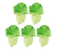 Générique Feuille de Légume Artificielle en PVC Vert Réalistes 5pcs Décoration de Laitue pour Magasin de Légumes et Présentation de Produits