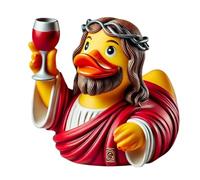 Générique Figurine De Canard De Jésus - Statuette Mignonne en Résine De Petit Canard De Jésus | Figurine Créative De Petit Canard Chrétien Jésus | Statue Décorative De Canards De Jésus (B)