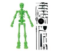 Générique Figurine Squelette,Figurines Action Squelettes avec Accessoires Multiples - Articulations Réalistes Horreur pour Collection Décoration Bureau Étagère Fêtes Halloween Noël