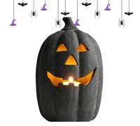 Générique Figurines Décoration Statue en Résine Vintage avec Bougie | Figurine s Halloween Pour Bureau Cheminée Couloir Maison Hantée Porche Jardin Festival Vacances