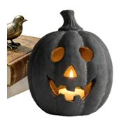 Générique Figurines Sculpture Effrayante en Résine avec Bougie Déco Automne | Noire De Table Halloween Pour Maison Bureau Intérieur Extérieur Porche Cheminée Jardin Porte